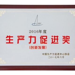 2017年獲全國生產力促進創(chuàng)新發(fā)展獎